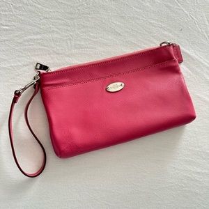 Coach Pink Leather Clutch